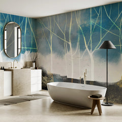 Carta da parati Alba invernale - bagno