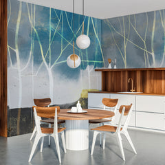 Carta da parati Alba invernale - cucina, sala da pranzo