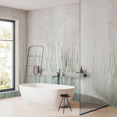 Carta da parati Fili d'erba - bagno