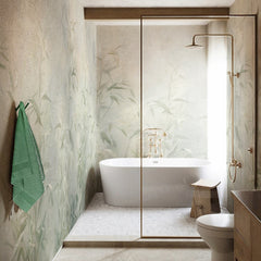 Carta da parati Germogli di bamboo - box doccia, bagno
