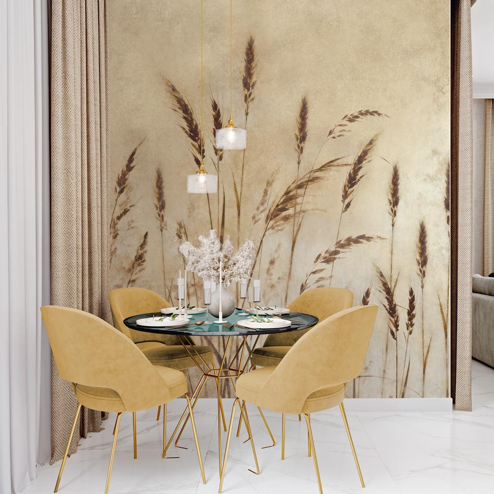 Carta da parati Grano dorato - cucina, sala da pranzo