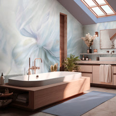 Carta da parati Spirale floreale - bagno