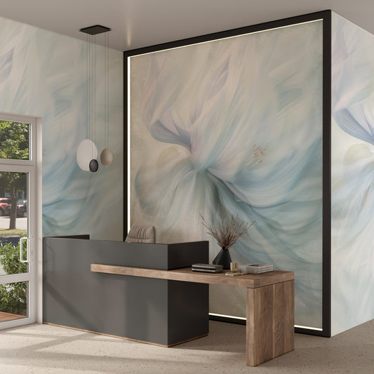 Carta da parati Spirale floreale - locali pubblici, esercizi commerciali