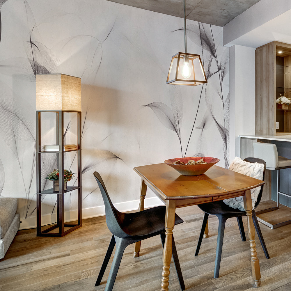 Carta da parati Tenue fruscio - cucina, sala da pranzo