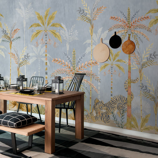 Carta da parati Passeggiata tropicale - cucina, sala da pranzo