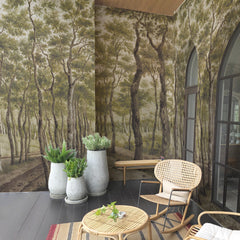 Carta da parati Cortile alberato - per esterni