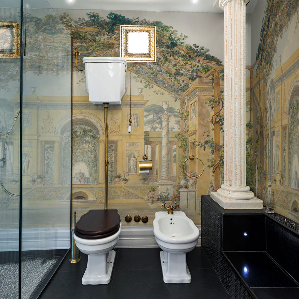 Carta da parati Porticato sul giardino - bagno