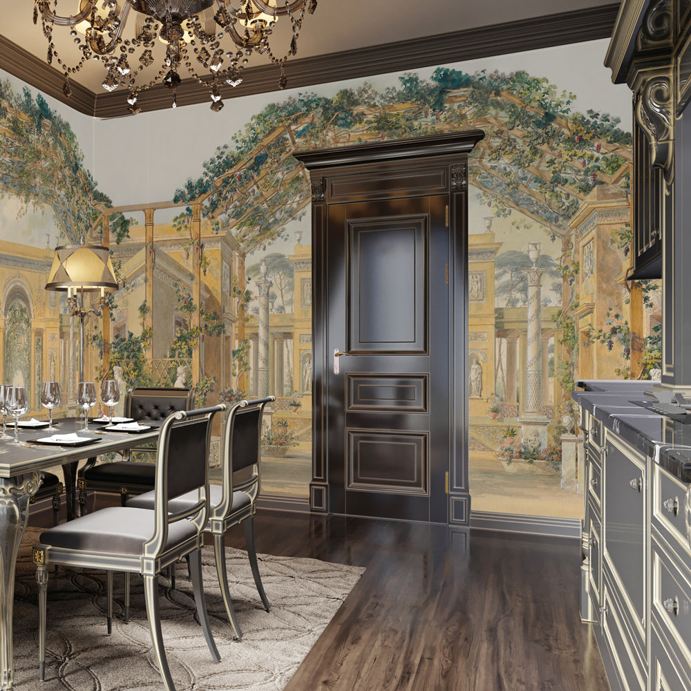 Carta da parati Porticato sul giardino - cucina, sala da pranzo