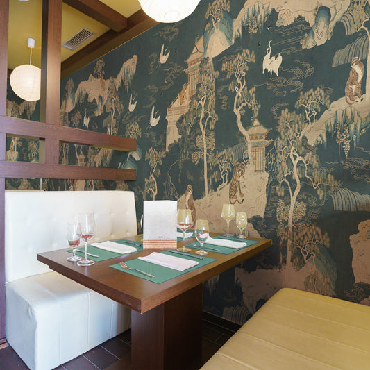 Carta da parati Toile orientale - locali pubblici, esercizi commerciali