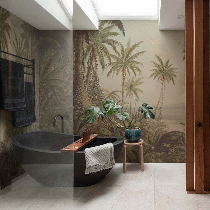 Carta da parati Spiaggia tropicale - bagno, box doccia