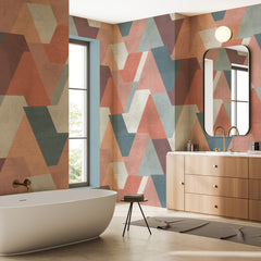 Carta da parati Cretto colorato - bagno