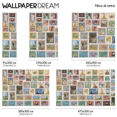 Carta da parati Collezione di francobolli