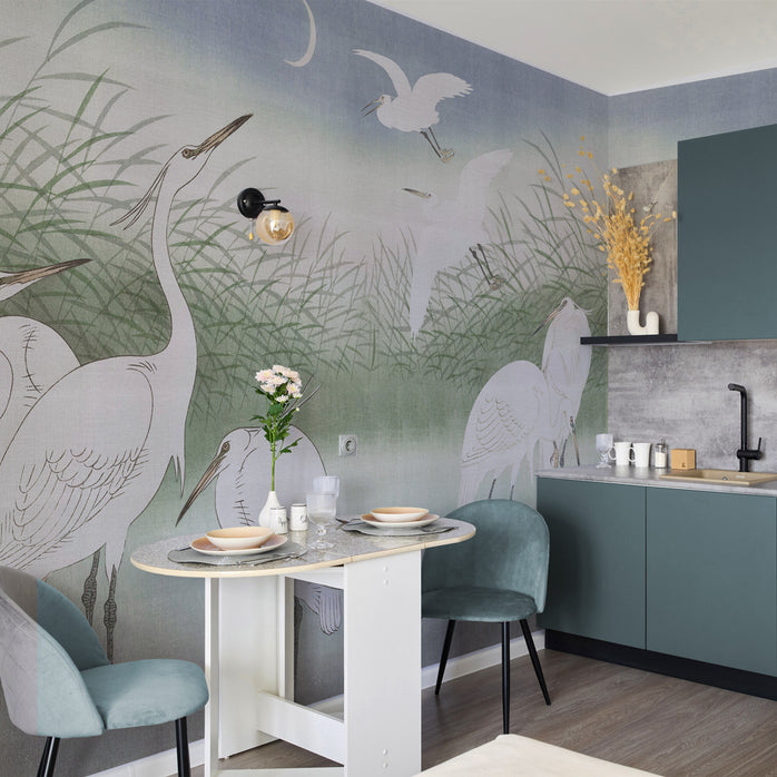 Carta da parati Aironi in volo - cucina, sala da pranzo