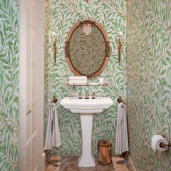 Carta da parati Sempreverde di Morris - bagno, box doccia