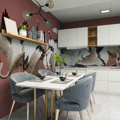 Carta da parati Gru del Sol levante - cucina, sala da pranzo