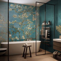 Carta da parati Rami di ciliegio - bagno, box doccia