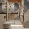 Carta da parati Mezzelune - bagno, box doccia