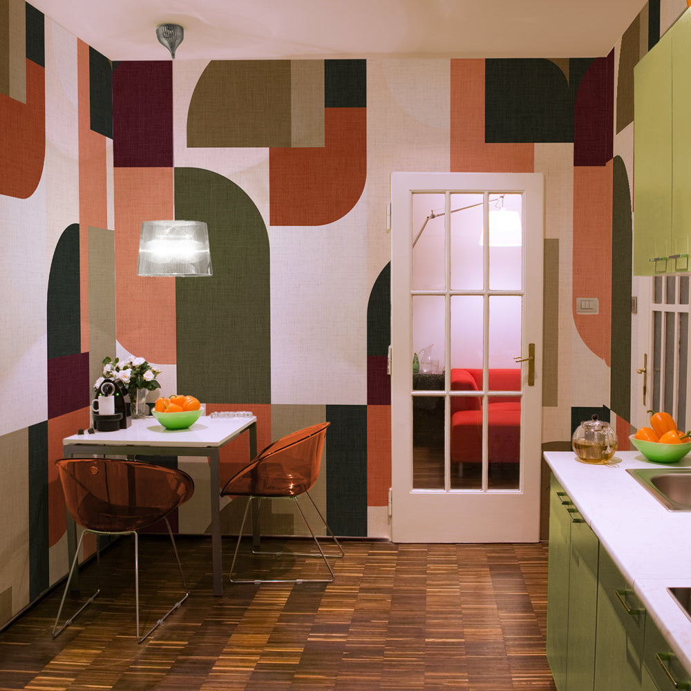 Carta da parati Tessere moderne - cucina, sala da pranzo