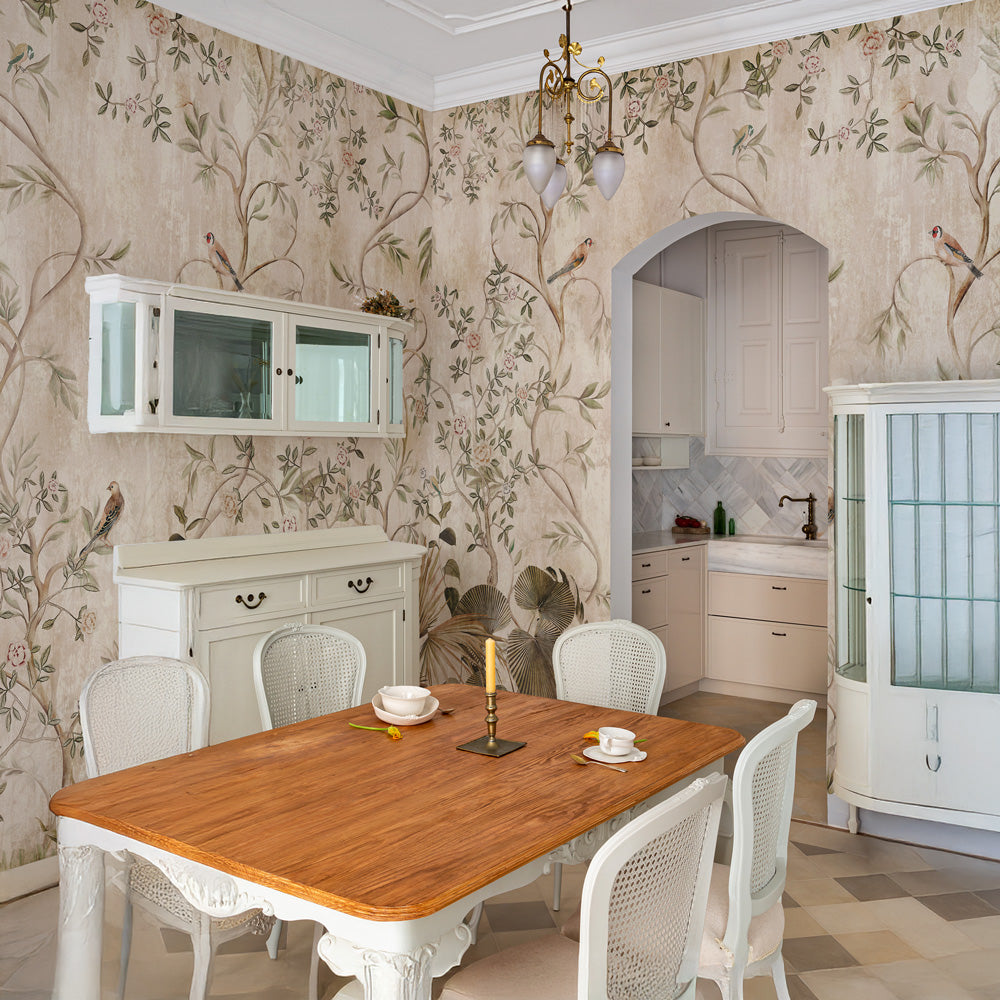 Carta da parati Chinoiserie Vintage - cucina, sala da pranzo