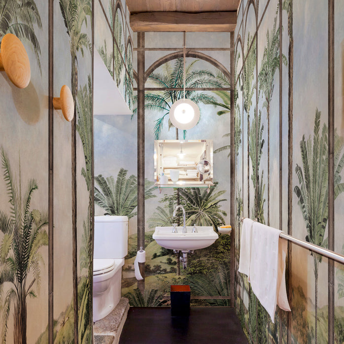 Carta da parati Palme esotiche - bagno