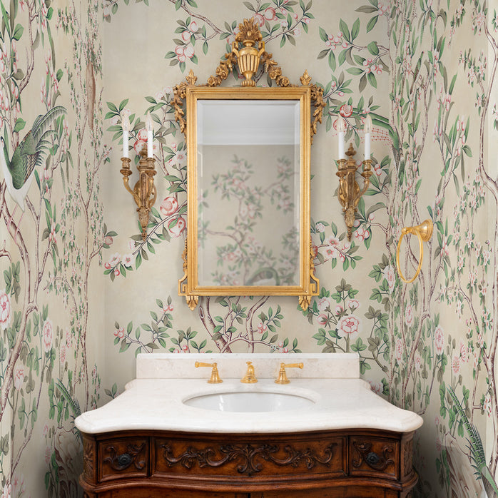 Carta da parati Voliera chinoiserie - bagno