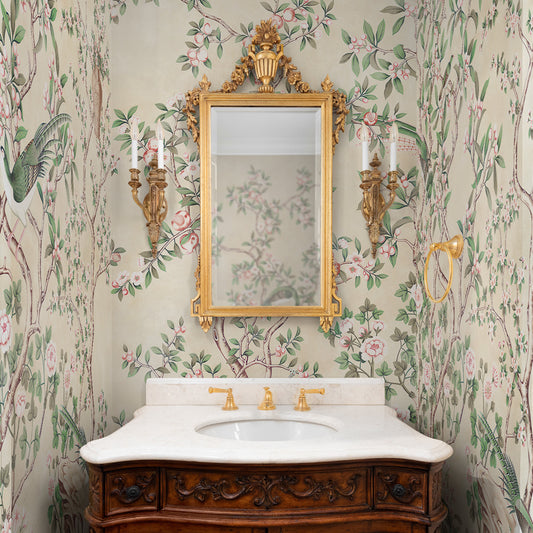 Carta da parati Voliera chinoiserie - bagno