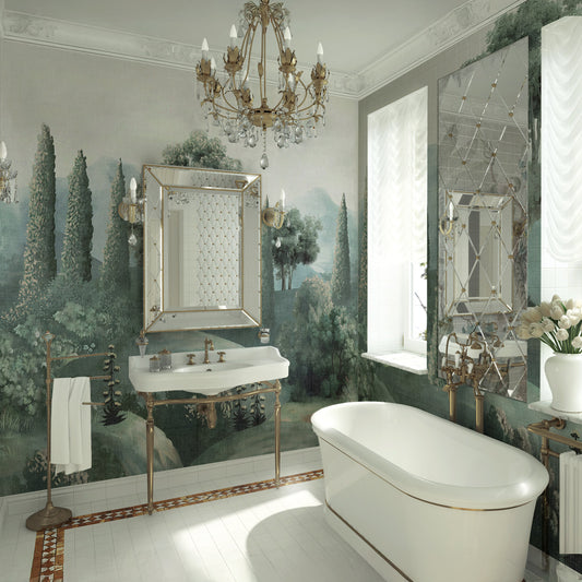 Carta da parati Paesaggio telato - bagno