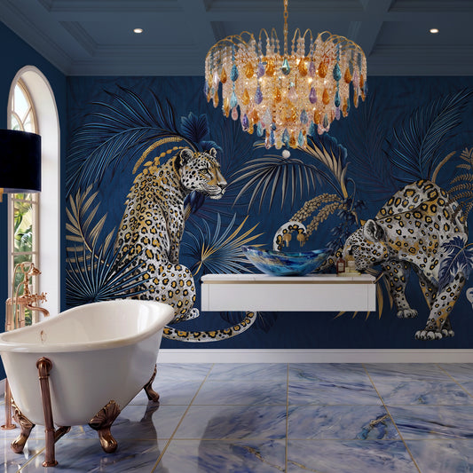 Carta da parati Eleganza felina - bagno