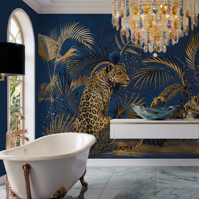 Carta da parati Eleganza felina - bagno