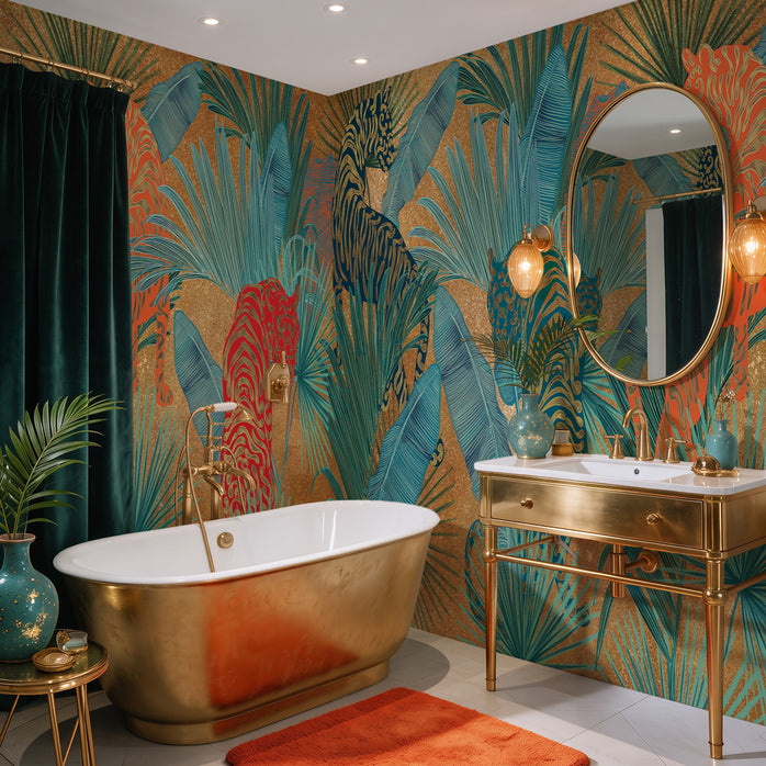 Carta da parati Luxury Tropic POP - bagno