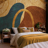 Carta da parati Terra e mare Gold - camera da letto, hotel