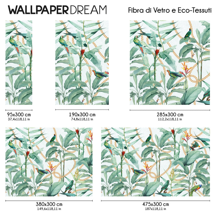 Carta da parati Tropical mint dimensioni Fibra di Vetro