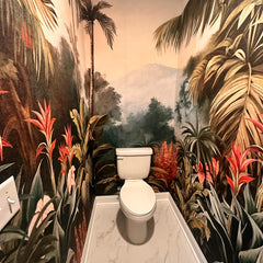 Carta da parati Eden tropicale - bagno