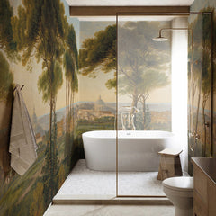 Carta da parati Veduta su Roma - box doccia