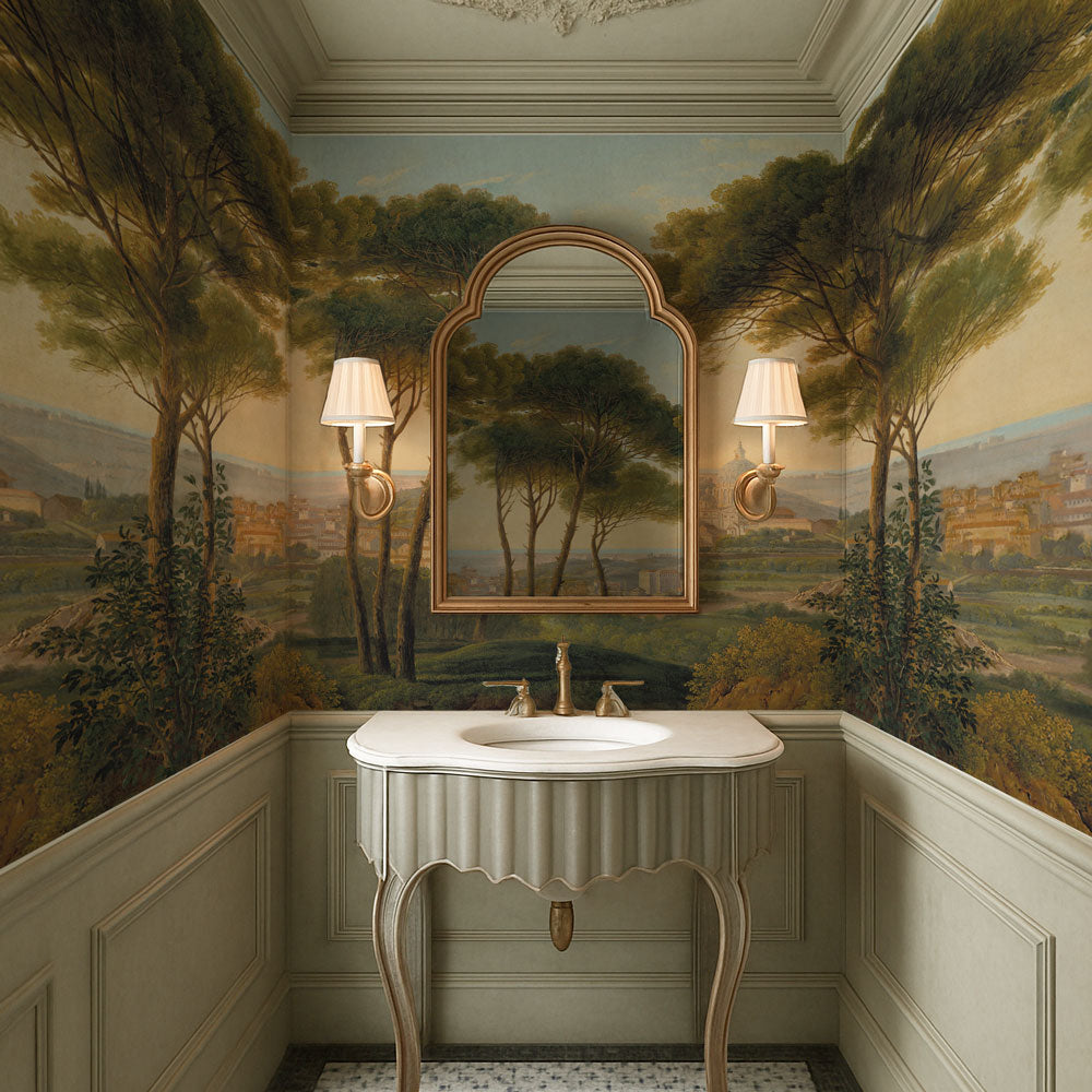 Carta da parati Veduta su Roma - bagno