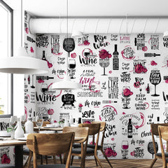 Carta da parati Aforismi Vino esercizi commerciali 2