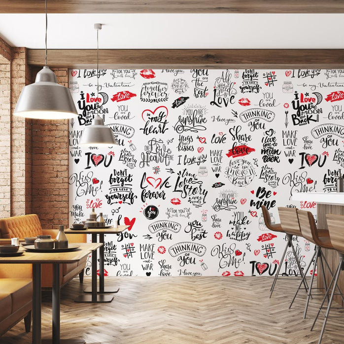Carta da parati Aforismi Love - esercizi commerciali, locali pubblici