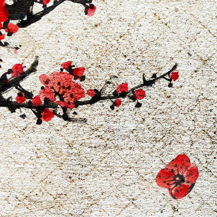 Carta da Parati Fiori Rossi Dettaglio