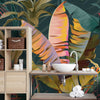 Carta da parati Colorful banana leaves bagno 2
