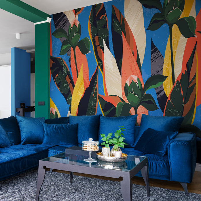 Carta da parati Peonie moderne - soggiorno