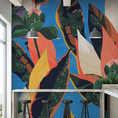 Carta da parati Peonie moderne - esercizi commerciali