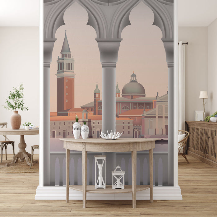 Carta da parati Tramonto veneziano - sala da pranzo