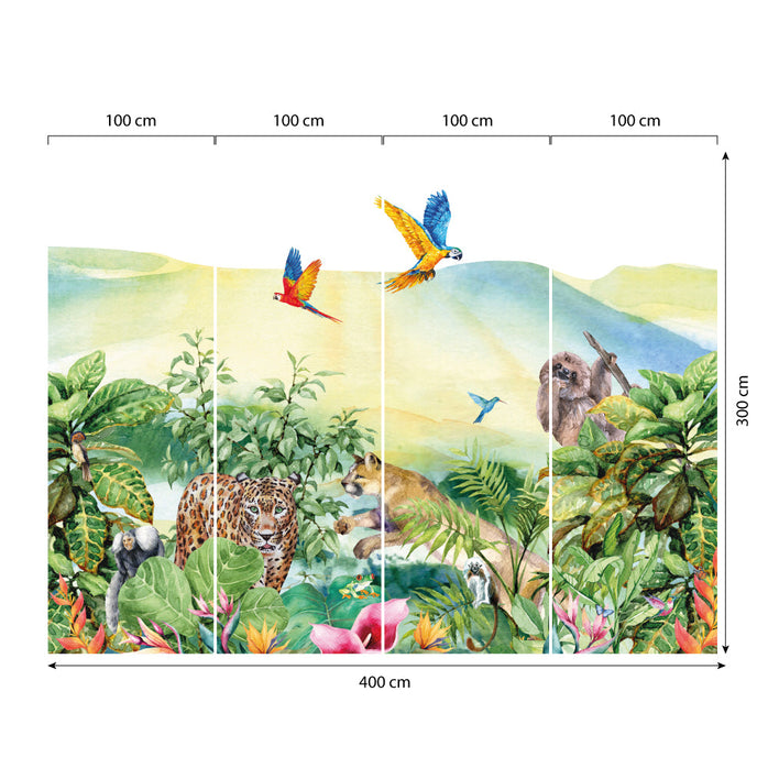 Carta da parati Animali dell'Amazzonia dimensioni 4