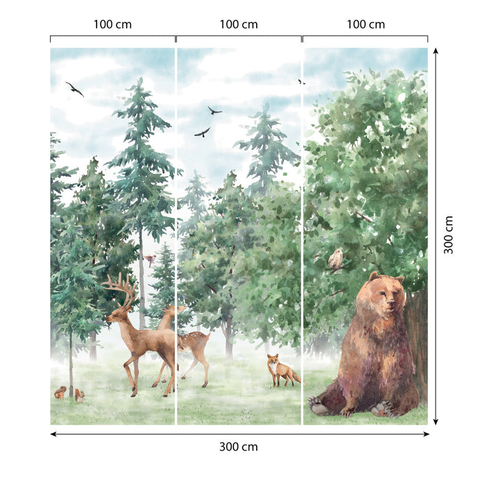 Carta da parati Animali del bosco Success dimensioni 3
