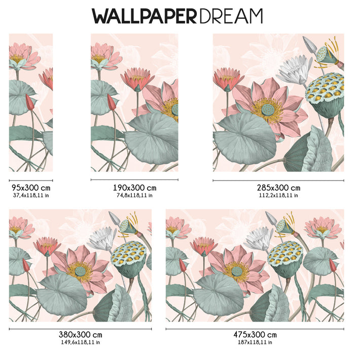 Carta da parati Fiori di loto nelumbo dimensioni