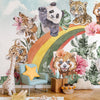 Carta da parati Jungle rainbow per bambini 2