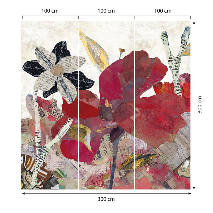 Carta da parati Newspaper collage dimensioni TNT 3