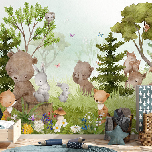 Forest friends Wall Mural