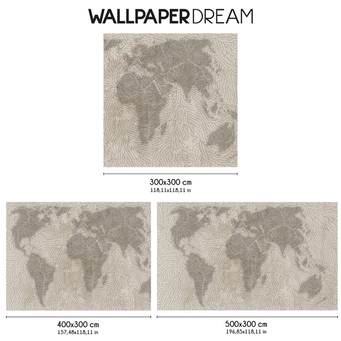 Carta da parati Cartografia dimensioni