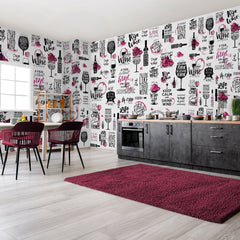 Carta da parati Aforismi Vino - cucina